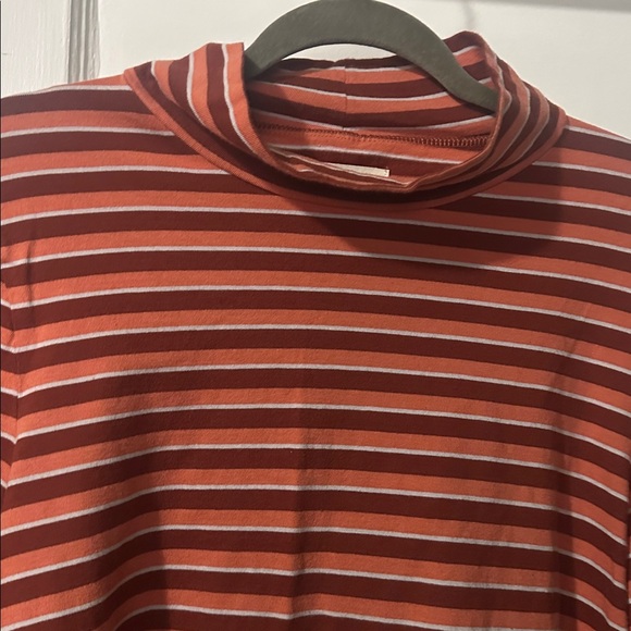 Madewell Wide-Sleeve Turtleneck Westwater Stripe Burnished Mahogany Large - Picture 10 of 12